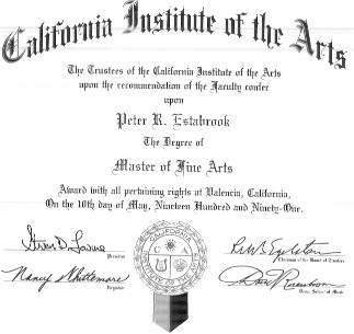 Cal-Arts diploma
